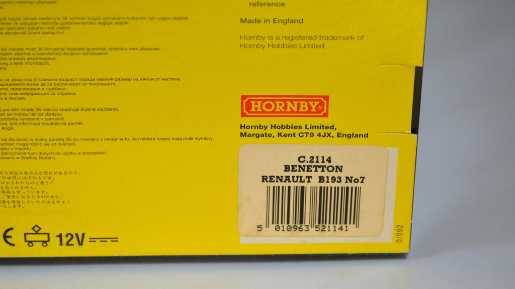 Scalextric Renault B193 Benetton #7 C2114