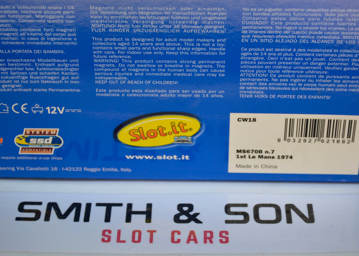 Slot.it Matra Simca 670B CW18