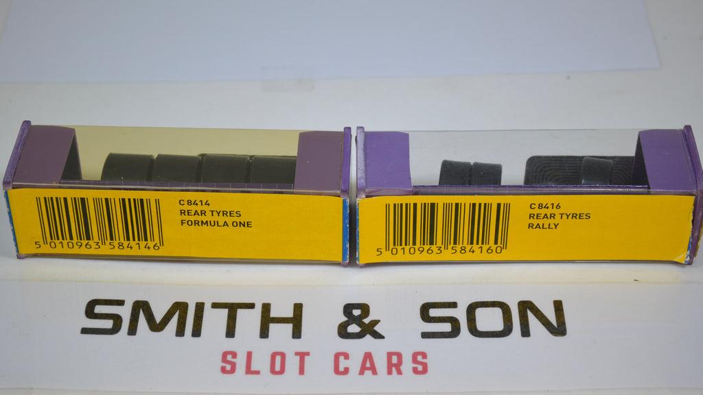 Scalextric Rear Tyres F1/Rally x 8