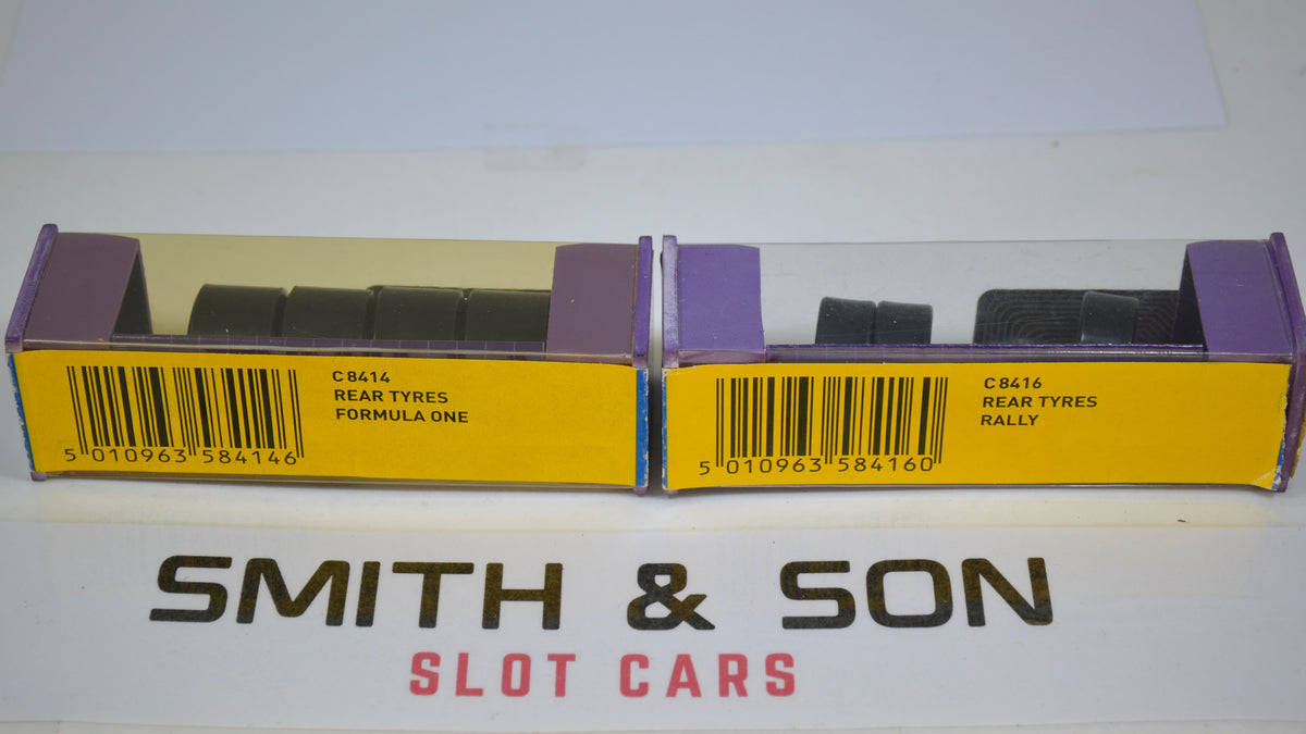 Scalextric Rear Tyres F1/Rally x 8