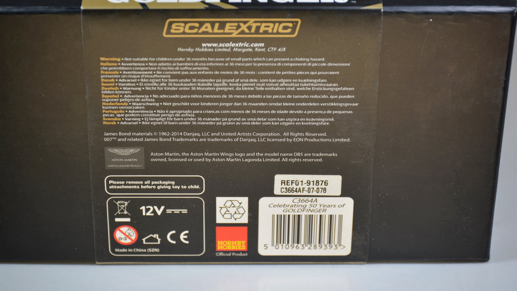 Scalextric Aston Martin DB5 Goldfinger Bond 50th C3664A